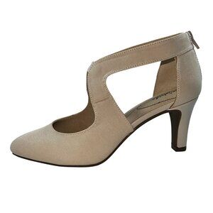 LifeStride Giovanna 2 Almond Microfiber Heels Womens Size 10W